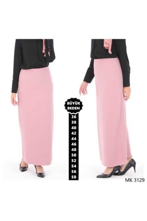 Büyük Beden Likralı Kalem Etek Pudra Büyük Beden Likralı Kalem Etek Pudra