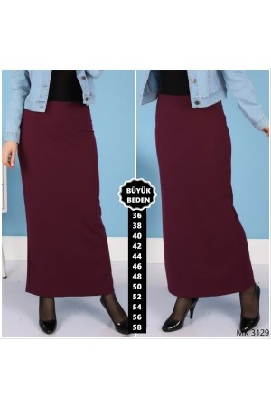 Büyük Beden Likralı Kalem Etek Bordo Büyük Beden Likralı Kalem Etek Bordo