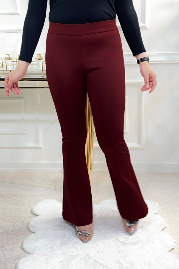 Buğlem Skuba Krep İspanyol Pantolon Bordo Buğlem Skuba Krep İspanyol Pantolon Bordo