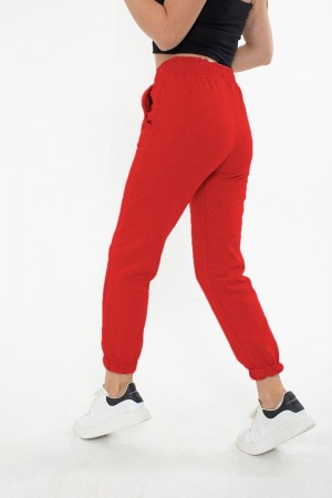 Pr Armalı Dar Paça Eşofman Alt - Kırmızı Pr Armalı Dar Paça Eşofman Alt - Kırmızı