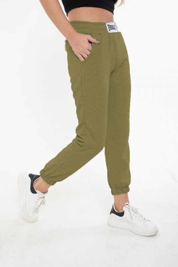 Pr Armalı Dar Paça Eşofman Alt - Haki Pr Armalı Dar Paça Eşofman Alt - Haki