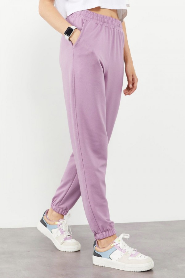 Pr Nergis Dar Paça Alt Eşofman - Lila Pr Nergis Dar Paça Alt Eşofman - Lila