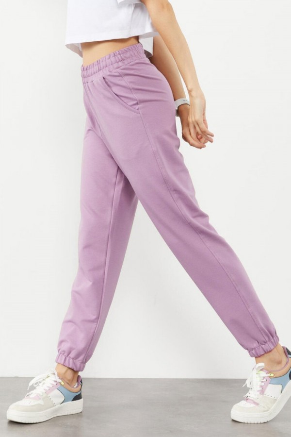 Pr Nergis Dar Paça Alt Eşofman - Lila Pr Nergis Dar Paça Alt Eşofman - Lila