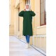 Mehtap Büyük Beden İki İplik Tunik - Zümrüt Mehtap Büyük Beden İki İplik Tunik - Zümrüt