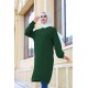 Mehtap Büyük Beden İki İplik Tunik - Zümrüt Mehtap Büyük Beden İki İplik Tunik - Zümrüt