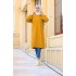 Mehtap Büyük Beden İki İplik Tunik - Hardal Sarısı