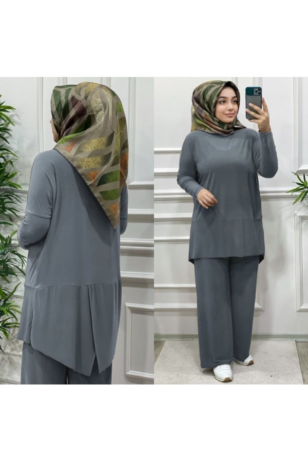 Makas Pantolonlu Takım - Gri Makas Pantolonlu Takım - Gri