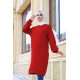 Mehtap Büyük Beden İki İplik Tunik - Kırmızı Mehtap Büyük Beden İki İplik Tunik - Kırmızı
