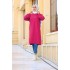 Mehtap Büyük Beden İki İplik Tunik - Fuşya