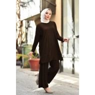 Hebe  Cepli İkili Sandy Takım - Kahverengi