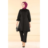 Fular Ayrobin İkili Takım - Siyah Fular Ayrobin İkili Takım - Siyah