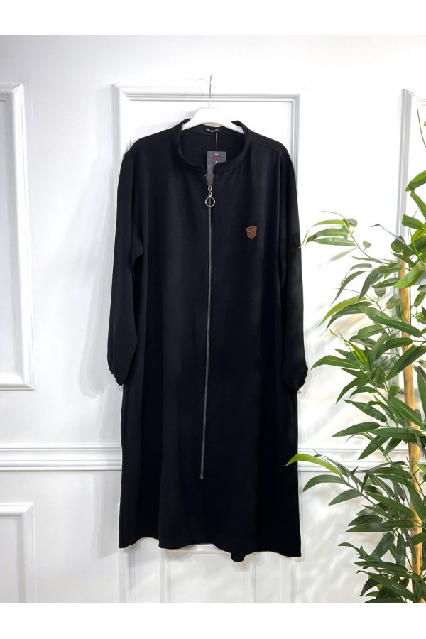 Işıl Dik Yaka Ayrobin Kap - Siyah Işıl Dik Yaka Ayrobin Kap - Siyah