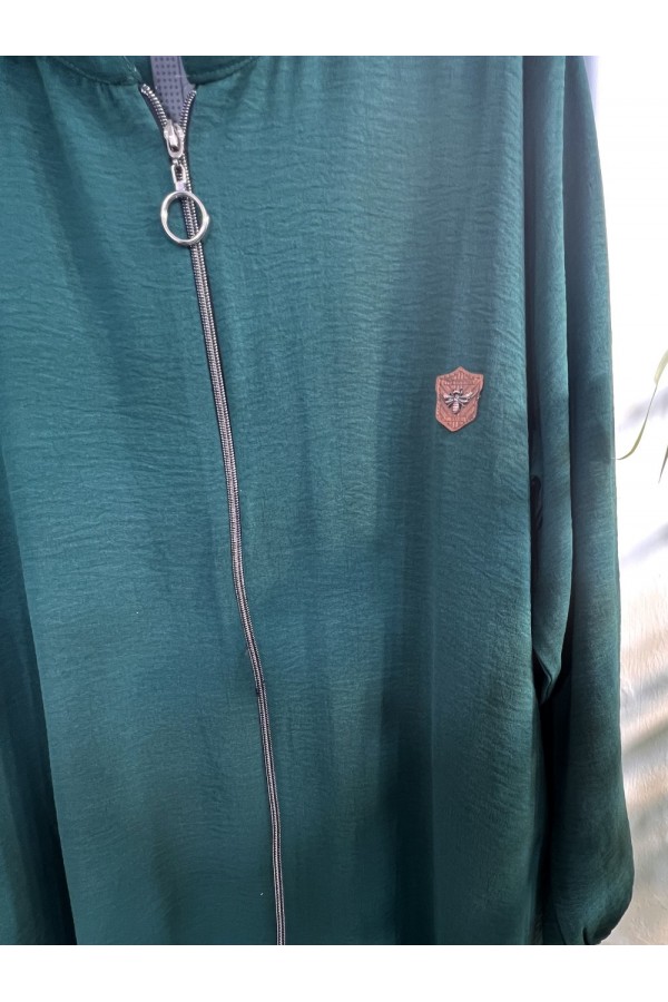 Işıl Dik Yaka Ayrobin Kap - Zümrüt 