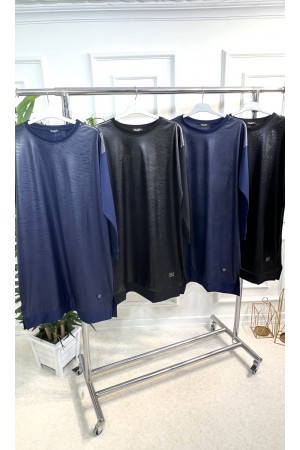 Elisa Derili Zebra Desen Tunik - Siyah  Elisa Derili Zebra Desen Tunik - Siyah