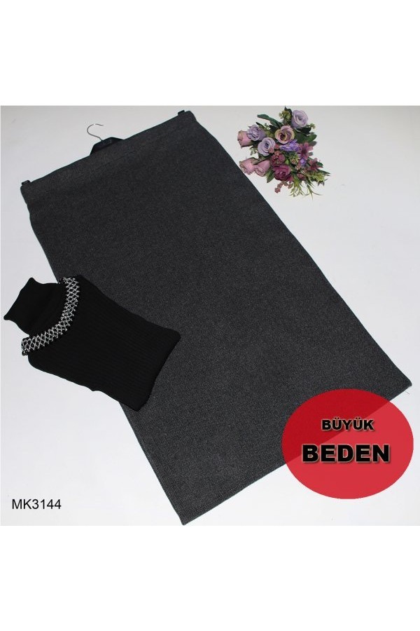 Büyük Beden Yumuşak Kaşe Likralı Kalem Etek Büyük Beden Yumuşak Kaşe Likralı Kalem Etek