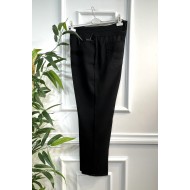 Harika Boru Paça Dört Cepli İthal Dabıl Pantolon - Siyah  Harika Boru Paça Dört Cepli İthal Dabıl Pantolon - Siyah