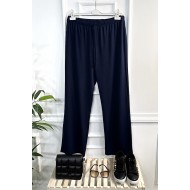 Feray Bağcıklı Full Esnek Fitilli Penye Pantolon - Lacivert