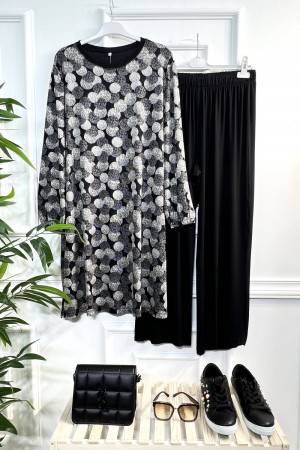 Esila Full Esnek Likralı Penye Viskon Takım-Dolunay Desen Esila Full Esnek Likralı Penye Viskon Takım-Dolunay Desen