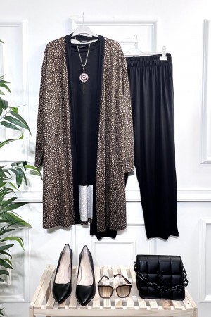 Kumru Pamuk Penye Viskon Üçlü Takım-Kahve Puanlı Kumru Pamuk Penye Viskon Üçlü Takım-Kahve Puanlı