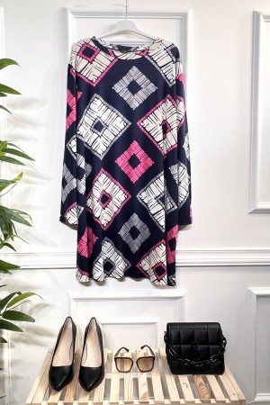 Kıvılcım Full Likralı Penye Viskon Tunik -Lacivert Baklava Kıvılcım Full Likralı Penye Viskon Tunik -Lacivert Baklava