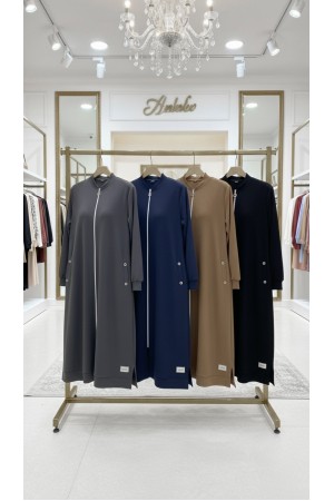 Kumsal İki İplik Kuşgözü Detaylı Kap - Siyah