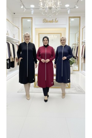 Kumsal İki İplik Kuşgözü Detaylı Kap - Bordo