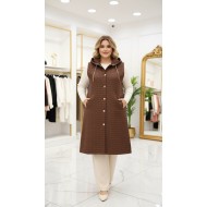 Türkan Kapüşonu Çıkabilir Kapitone Yelek - Kahverengi Türkan Kapüşonu Çıkabilir Kapitone Yelek - Kahverengi