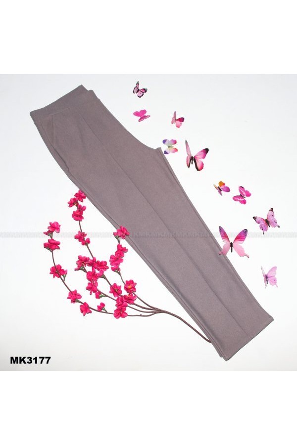 Büyük Beden Önü Çima Dikişli Kalem Pantolon Vizon Büyük Beden Önü Çima Dikişli Kalem Pantolon Vizon