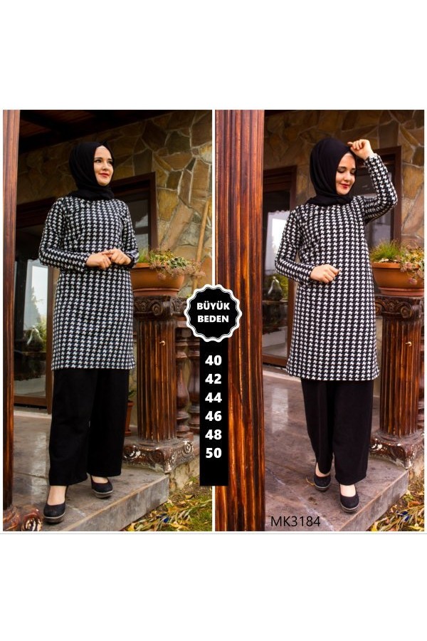 Büyük Beden Kışlık Selanik İkili Takım  Kazayağı