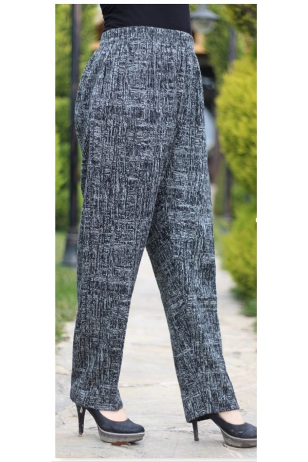 Büyük Beden Cepli Kışlık Lastikli Kaşe Pantolon Büyük Beden Cepli Kışlık Lastikli Kaşe Pantolon