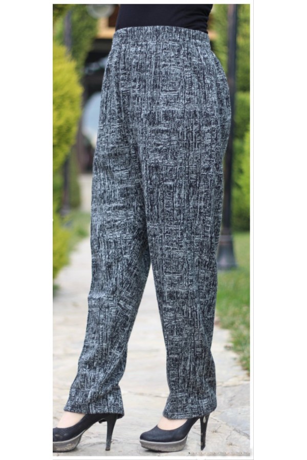 Büyük Beden Cepli Kışlık Lastikli Kaşe Pantolon Büyük Beden Cepli Kışlık Lastikli Kaşe Pantolon