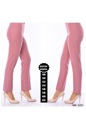 Büyük Beden Yandan Fermuarlı Bayan Yüksek Bel Kumaş PantolonGül Kurusu Büyük Beden Yandan Fermuarlı Bayan Yüksek Bel Kumaş PantolonGül Kurusu