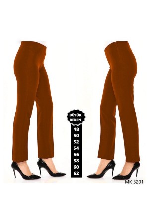 Büyük Beden Yandan Fermuarlı Bayan Yüksek Bel Kumaş Pantolon Kiremit Büyük Beden Yandan Fermuarlı Bayan Yüksek Bel Kumaş Pantolon Kiremit