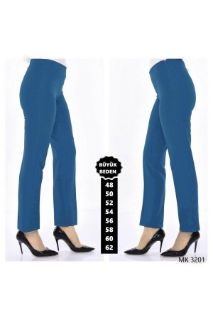 Büyük Beden Yandan Fermuarlı Bayan Yüksek Bel Kumaş Pantolon Petrol Büyük Beden Yandan Fermuarlı Bayan Yüksek Bel Kumaş Pantolon Petrol