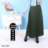 Büyük Beden Süper Batdal Piliseli Astarlı  Etek  Haki