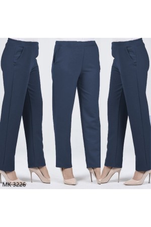 Beli Lastikli Cepli Kalem Pantolon  Petrol Mavi