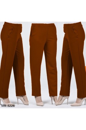 Beli Lastikli Cepli Kalem Pantolon  Kiremit